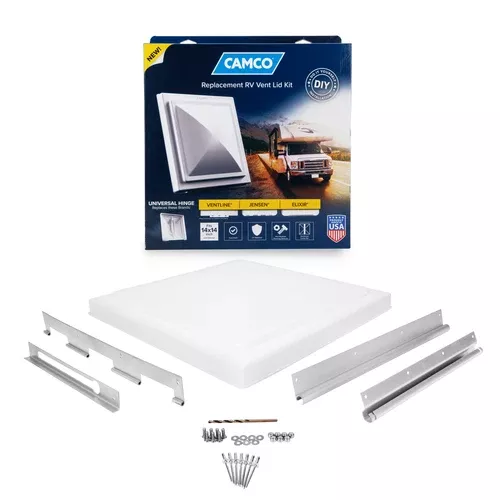 Camco 40195 14 x 14 in Roof Vent Lid - Elixir/ Jensen/ Ventline