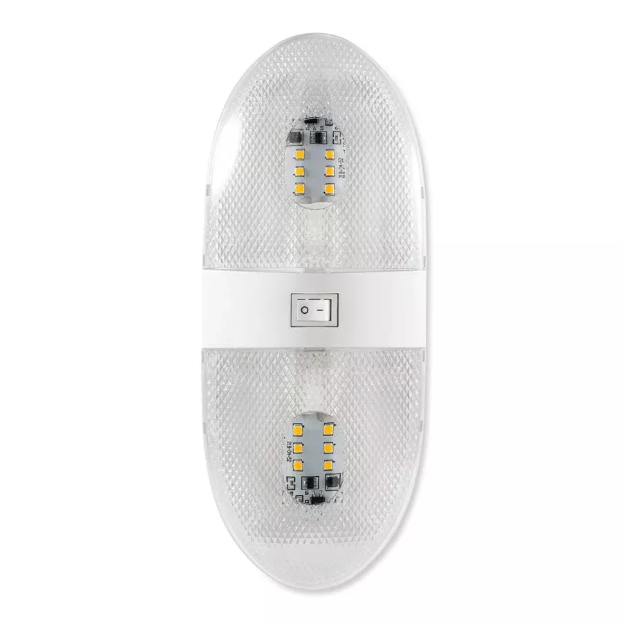 Camco 41321 Oval LED Dome Light - Clear Lens