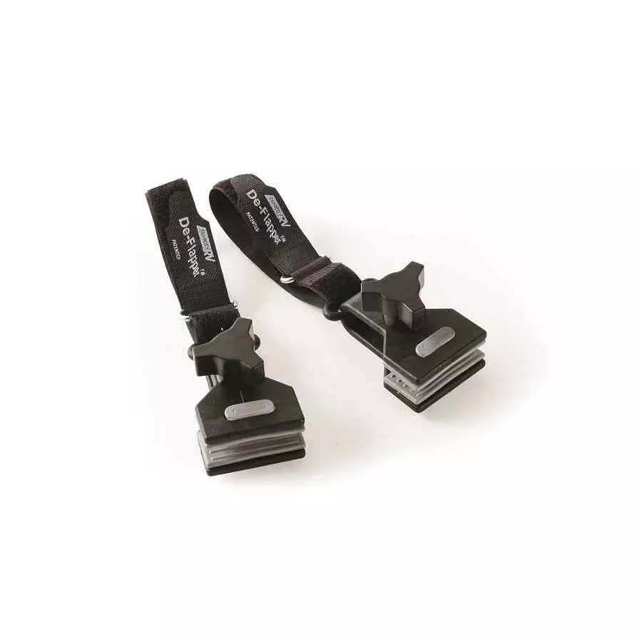 Camco 42061 Awning Fabric Clamps - Black, Pair
