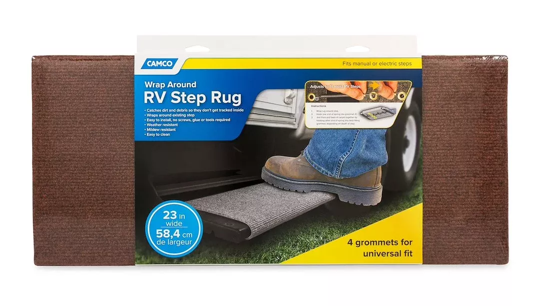 Camco 42931 RV Entry Step Rug - Brown