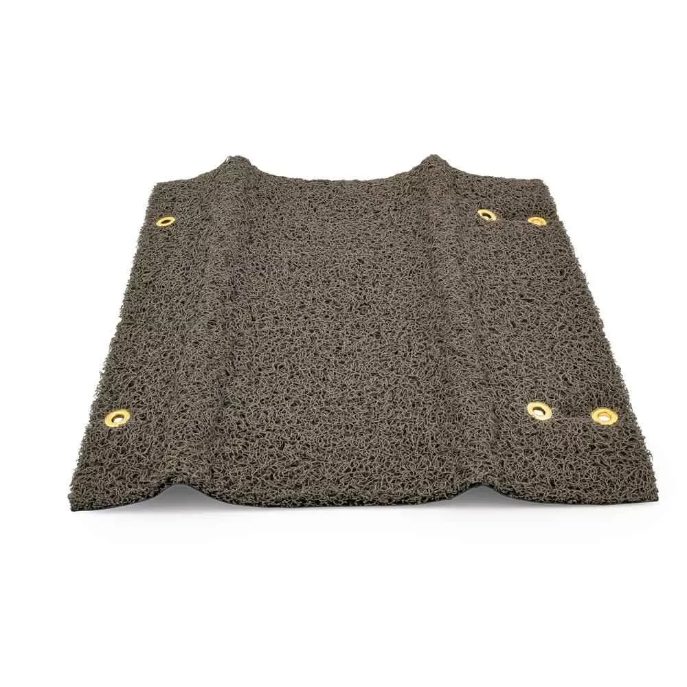 Camco 42964 Gray Premium Wrap Around RV Step Rug PVC Material 17.5" x 18"