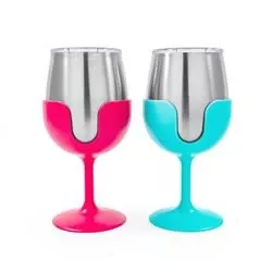 Camco 51915 Wine Drinking Glass, Set of 2