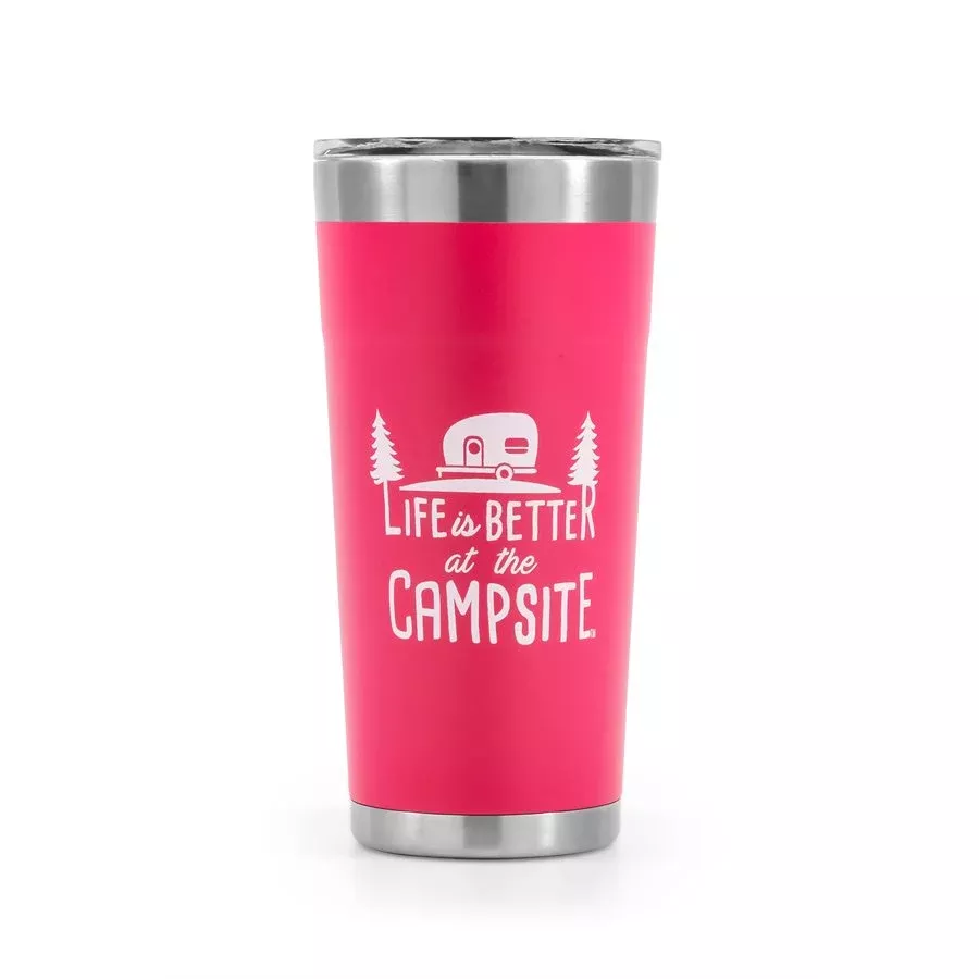 Camco 53061 20 oz Insulated Travel Mug - Coral Pink