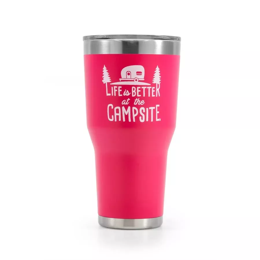 Camco 53062 30 oz Insulated Travel Mug - Coral Pink