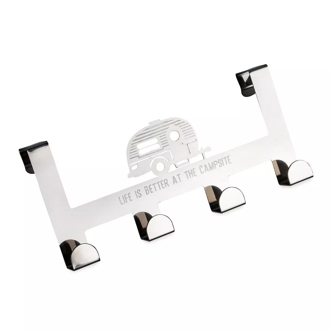 Camco 53388 Door-Mount Stainless Steel Towel Rack