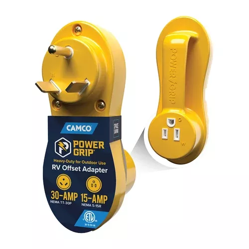 Camco 55134 Power Adapter - TT-30P to 5-15R