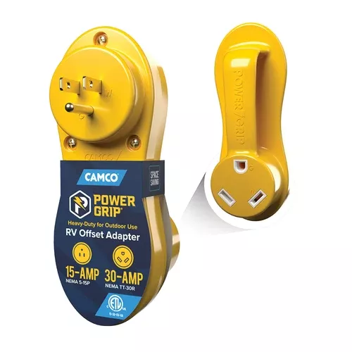 Camco 55138 Power Adapter - 5-15P to TT-30R