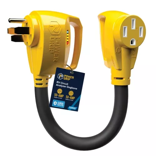 Camco 55464 Power Adapter - 14-50P to 14-50R, 18 in