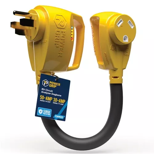Camco 55563 Power Adapter - 14-50P to TT-30R, 18 in