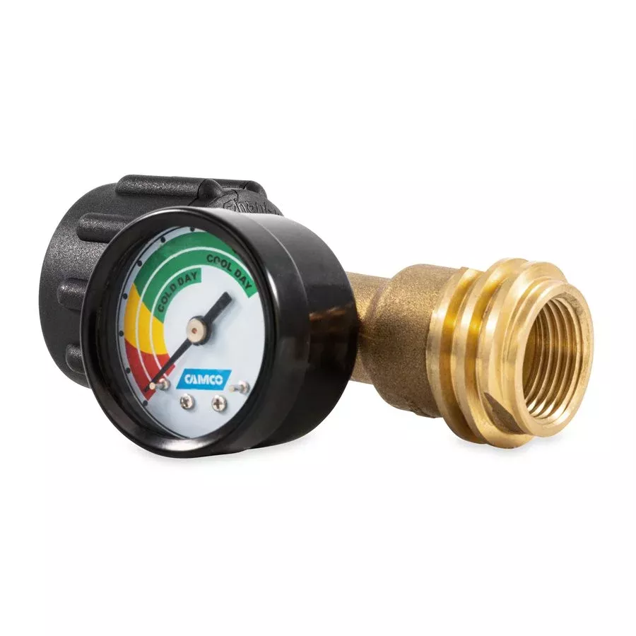 Camco 59023 Analog Propane Tank Gauge with Leak Detector