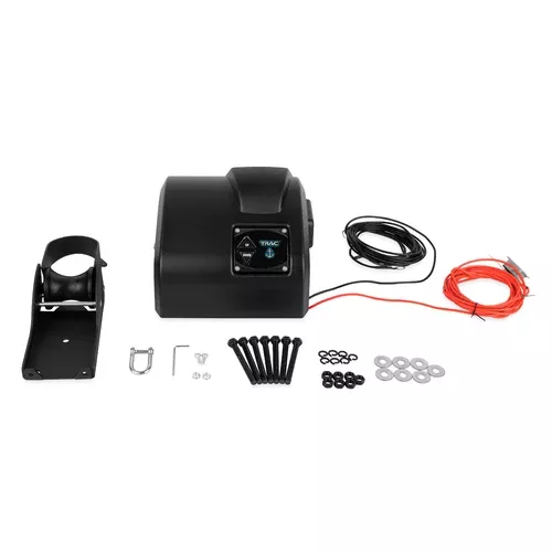 Camco Marine 69002 Boat Anchor Winch - Push Button Deploy, 25 lb