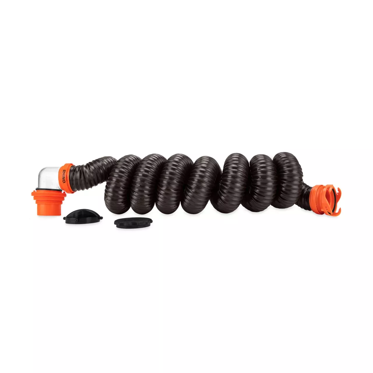 Camco | RhinoFLEX RV Sewer Hose Kit with 4-in-1 Adapter | 39761 | 15'