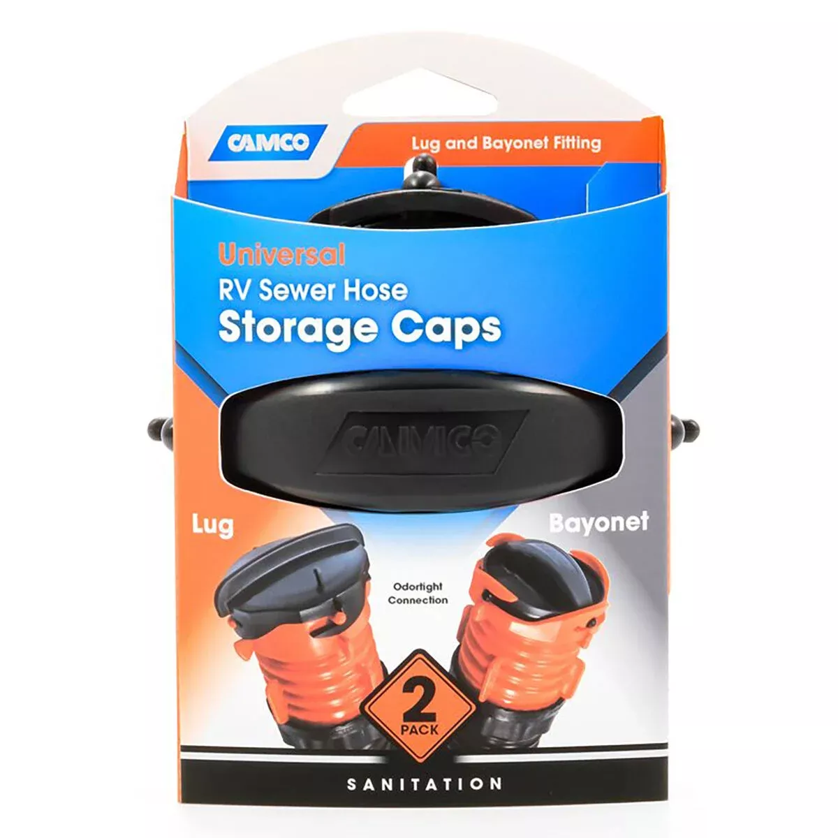 Camco Sewer Hose Storage Caps for Lug & Bayonet Fittings