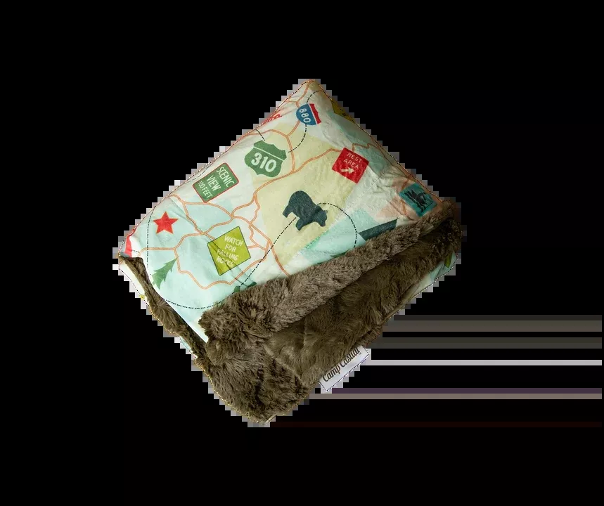 Camp Casual CC-005TM Picnic Blanket - Travel Map
