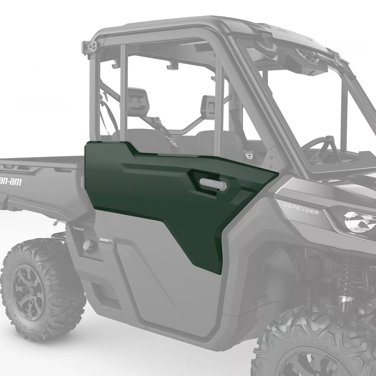 CAN-AM FRONT RIGHT DOOR TRIM TUNDRA GREEN CAN-AM DEFENDER - 705800815