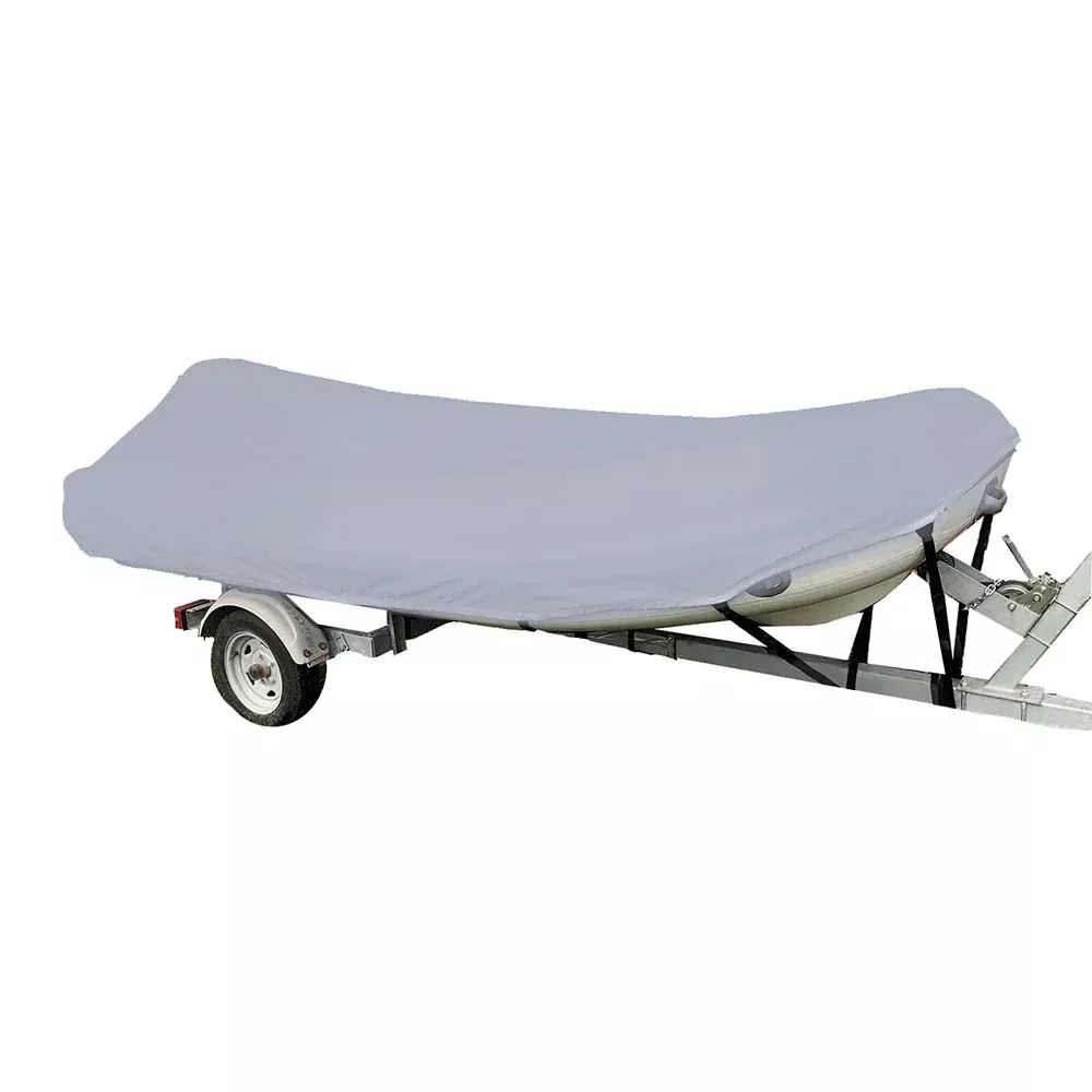 Carver Poly-Flex II Styled-to-Fit Boat Cover f/10.5′ Blunt Nose Inflatable Boats – Grey 7INF10BF-10