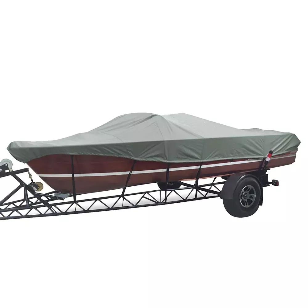 Carver Sun-DURA Styled-to-Fit Boat Cover f/20.5′ Tournament Ski Boats – Grey 74101S-11