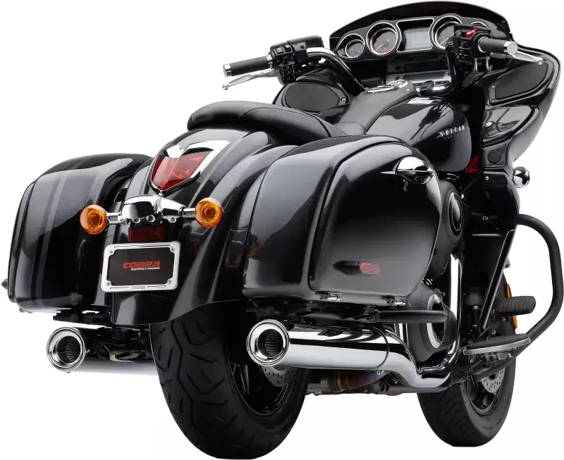 Chrome Slip On Billet Tips for Kaw Voyager Vaquero