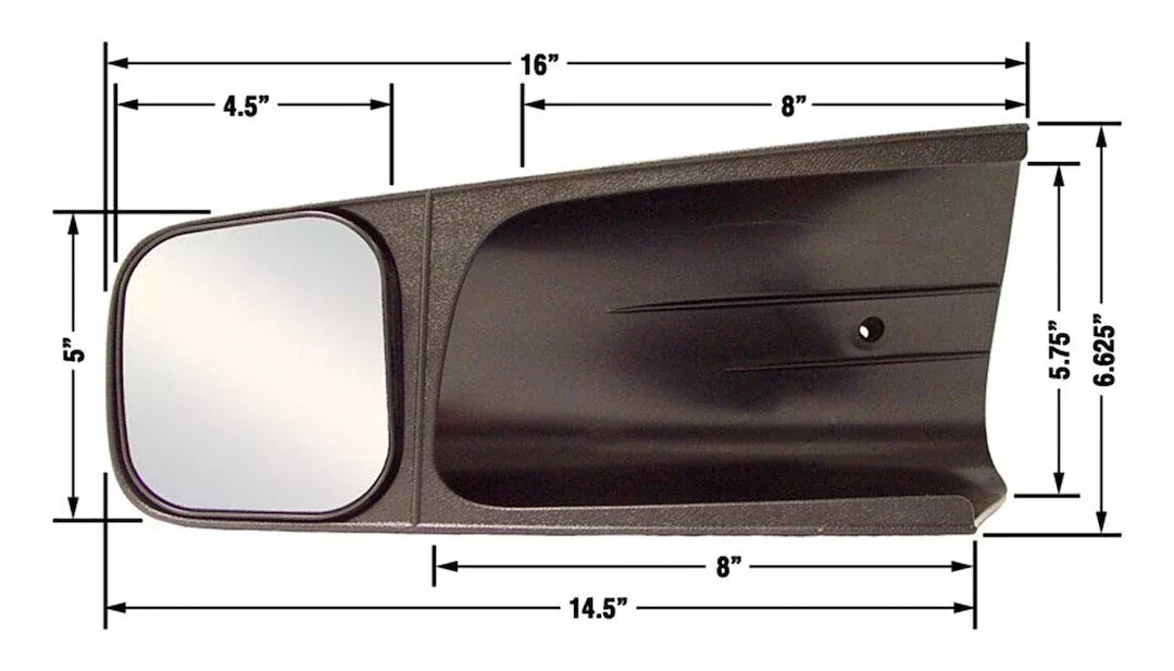 CIPA USA 10200 Exterior Towing Mirror - Add-On To Original Mirror