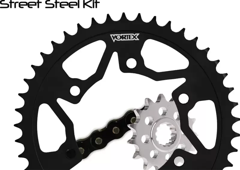 CK6130 Sprocket/Chain Kit Stl/Stl 15/48t Sil Sx3 520 116l Blk