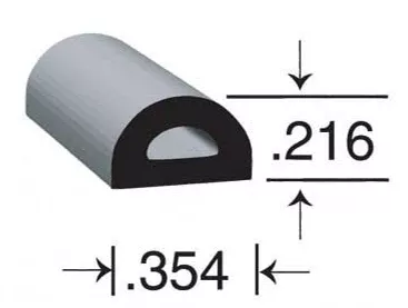 Clean Seal 1085H2-50 Door Window Channel Seal - D-Type, 50 ft