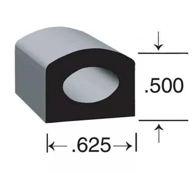 Clean Seal Door Window Channel Seal - D-Type, 50 ft – 1723H2-50