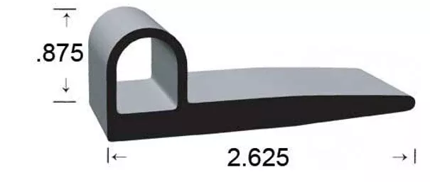 Clean Seal Door Window Channel Seal - P-Type, 50 ft – 2452ST-50