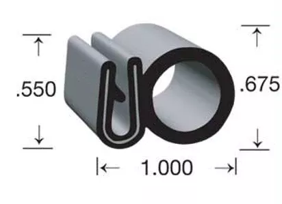 Clean Seal Door Window Channel Seal - U-Channel, 50 ft – G7056-50