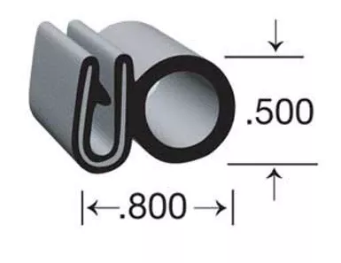 Clean Seal G7011-S-50 Door Window Channel Seal - U-Channel, 50 ft