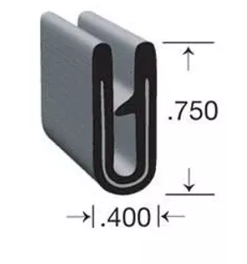 Clean Seal G7038-50 Door Window Channel Seal - U-Channel, Clip-On