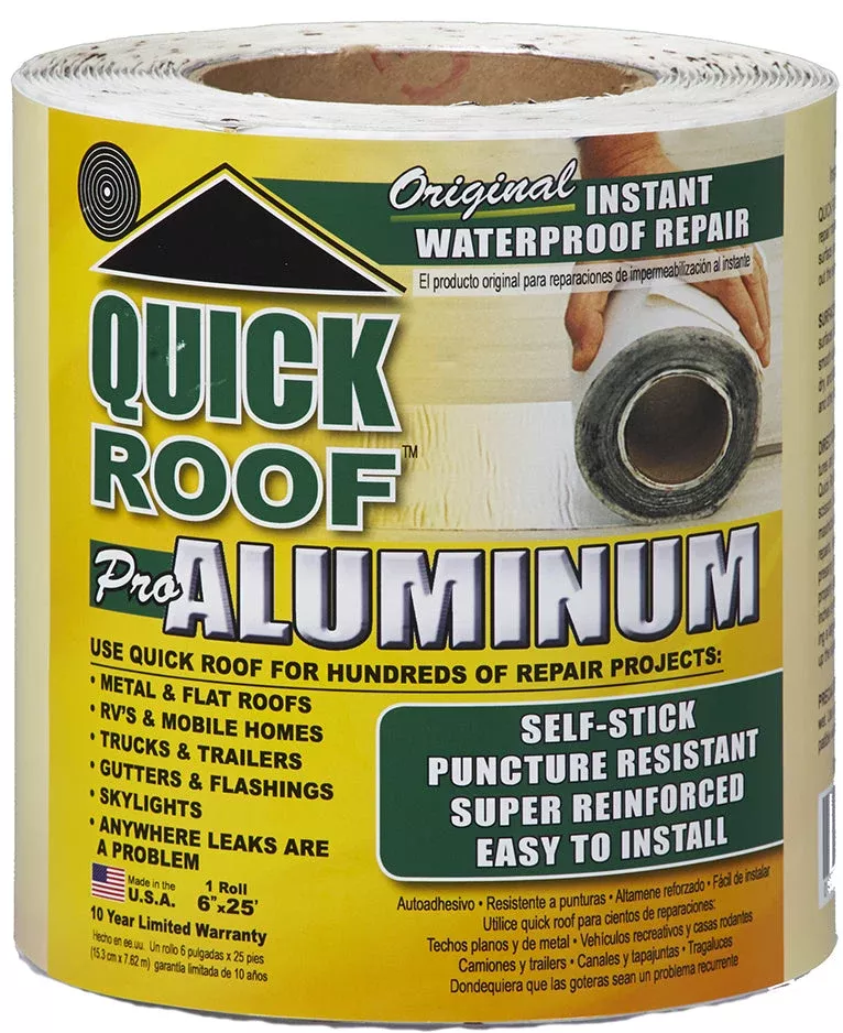 CoFair Product QR625 Roof Repair Tape - 6 in x 25 ft, Silver
