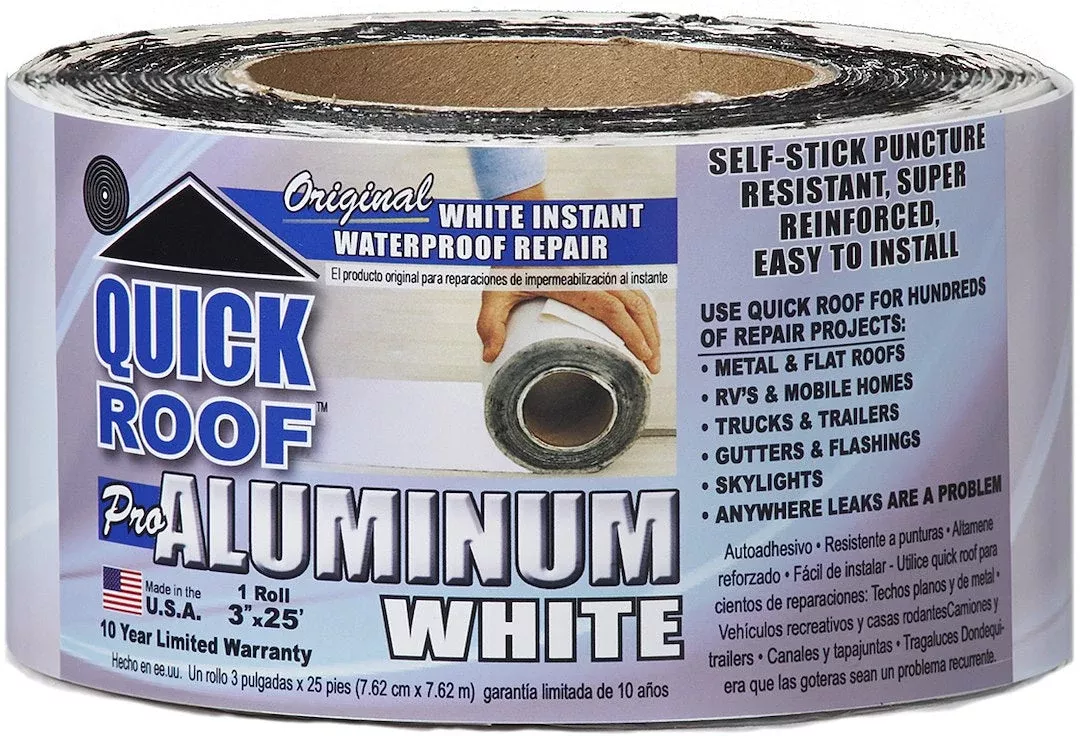 CoFair Product WQR325 Roof Repair Tape - 3 in x 25 ft, White