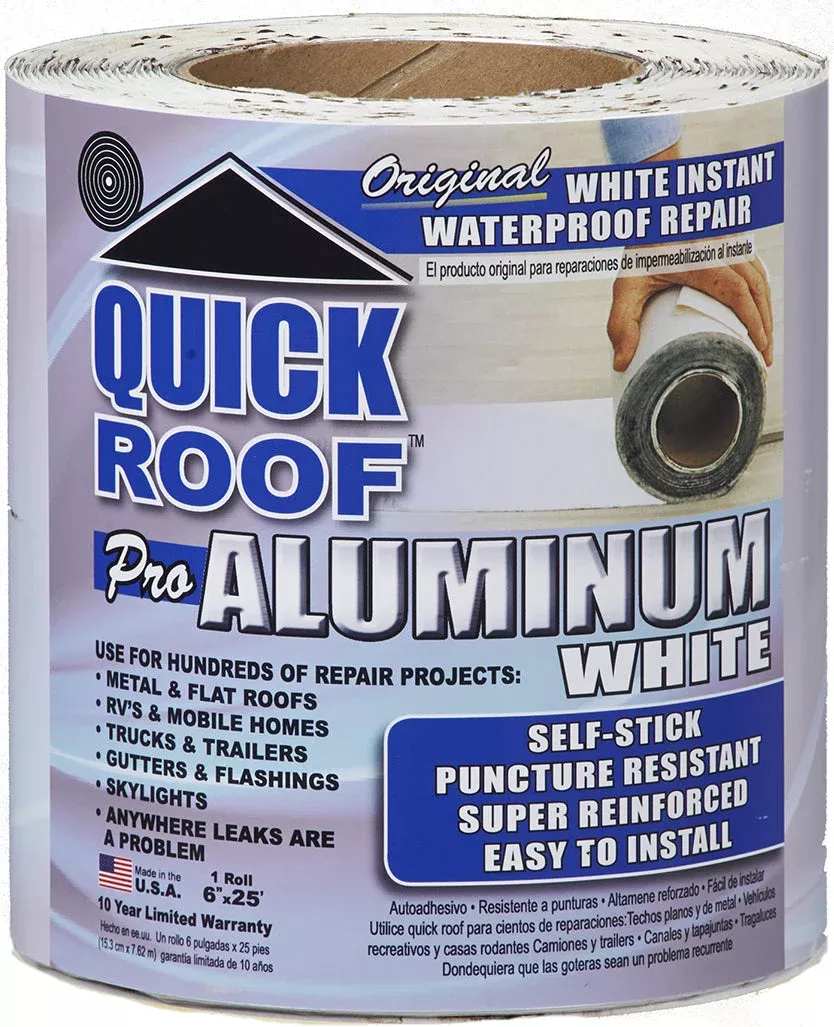 CoFair Product WQR625 Roof Repair Tape - 6 in x 25 ft, White