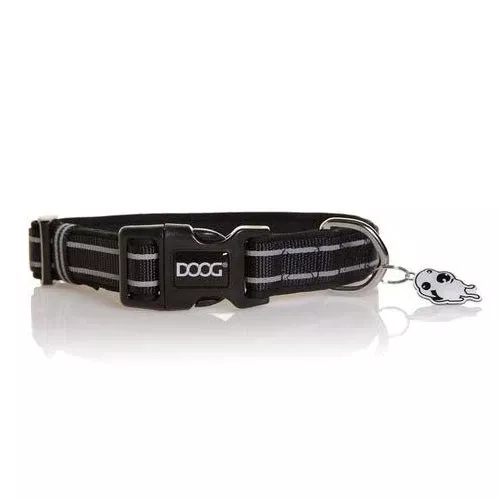 COLLAR BLK REFLCT STRI LG