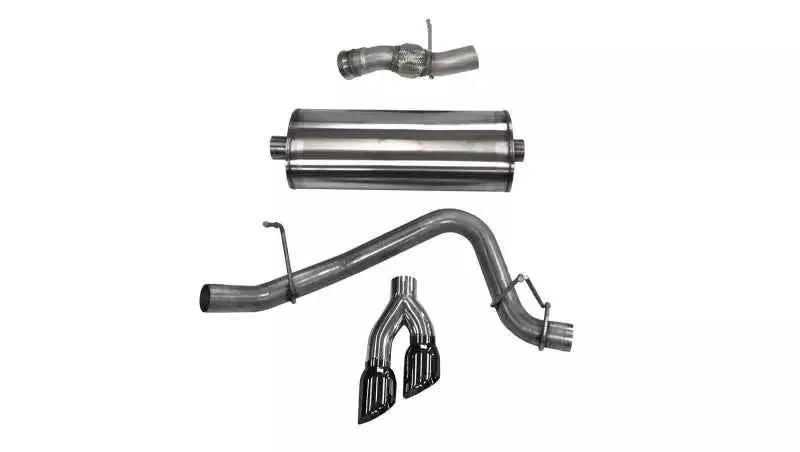 Corsa 15-16 GMC Yukon Denali 6.2L V8 Single Side Exit Cat-Back Exhaust w/ Polished Black Tips