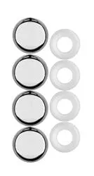 Cruiser 82630 Fastener Cap License Plate Mounting Hardware, Round Chrome