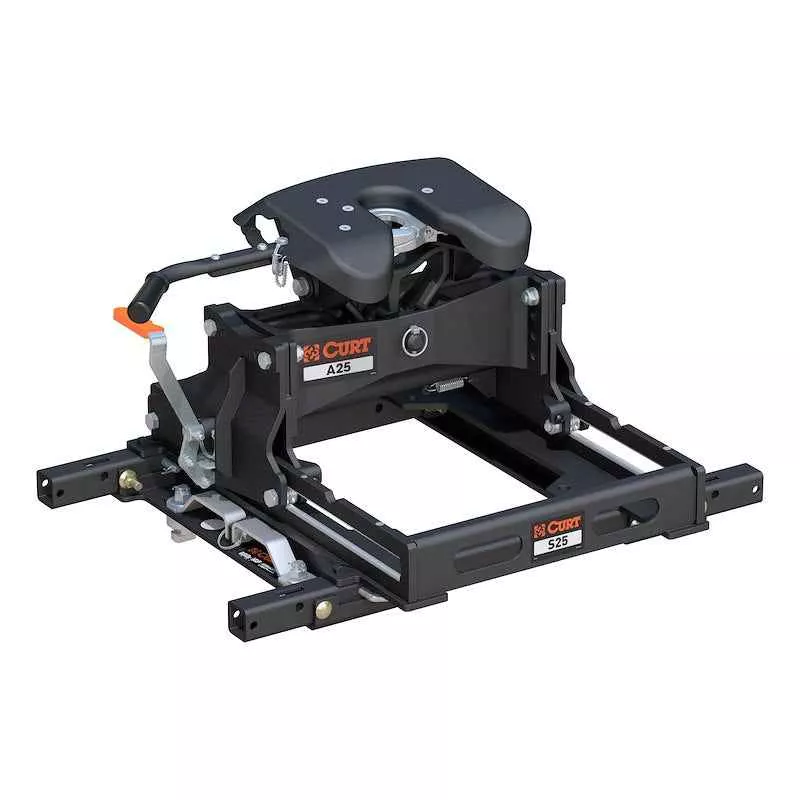 CURT 16057 A25 25K Fifth Wheel Hitch with S25 Slider, OEM Puck System