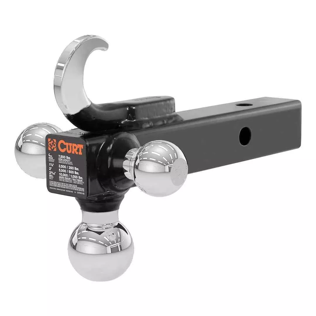 CURT 45675 Triple-Ball Mount - 2 in Receiver, 3 Ball Sizes