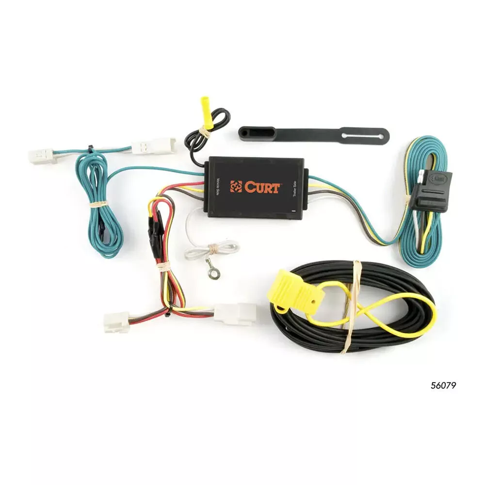 CURT 56079 Custom Wiring Harness, 4-Way Flat, Select Toyota Camry, Avalon, Venza
