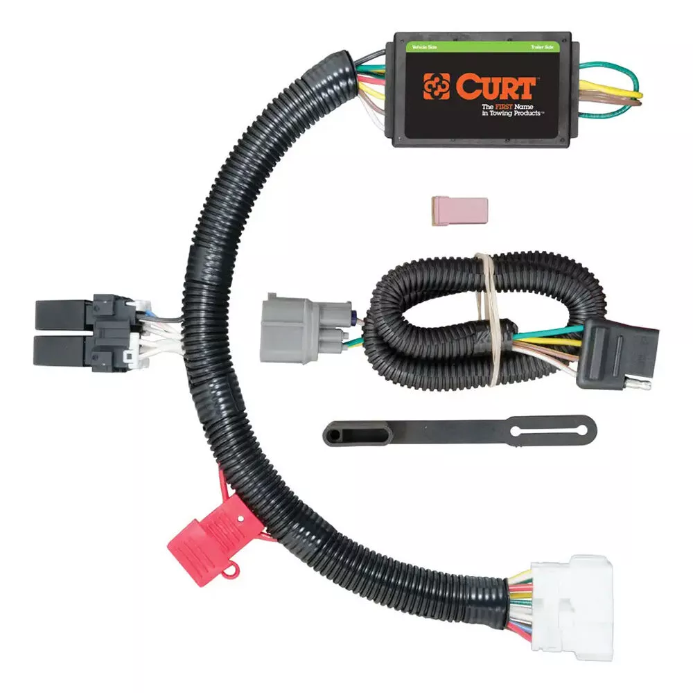 CURT 56170 Custom Wiring Harness, 4-Way Flat, Select Honda Pilot