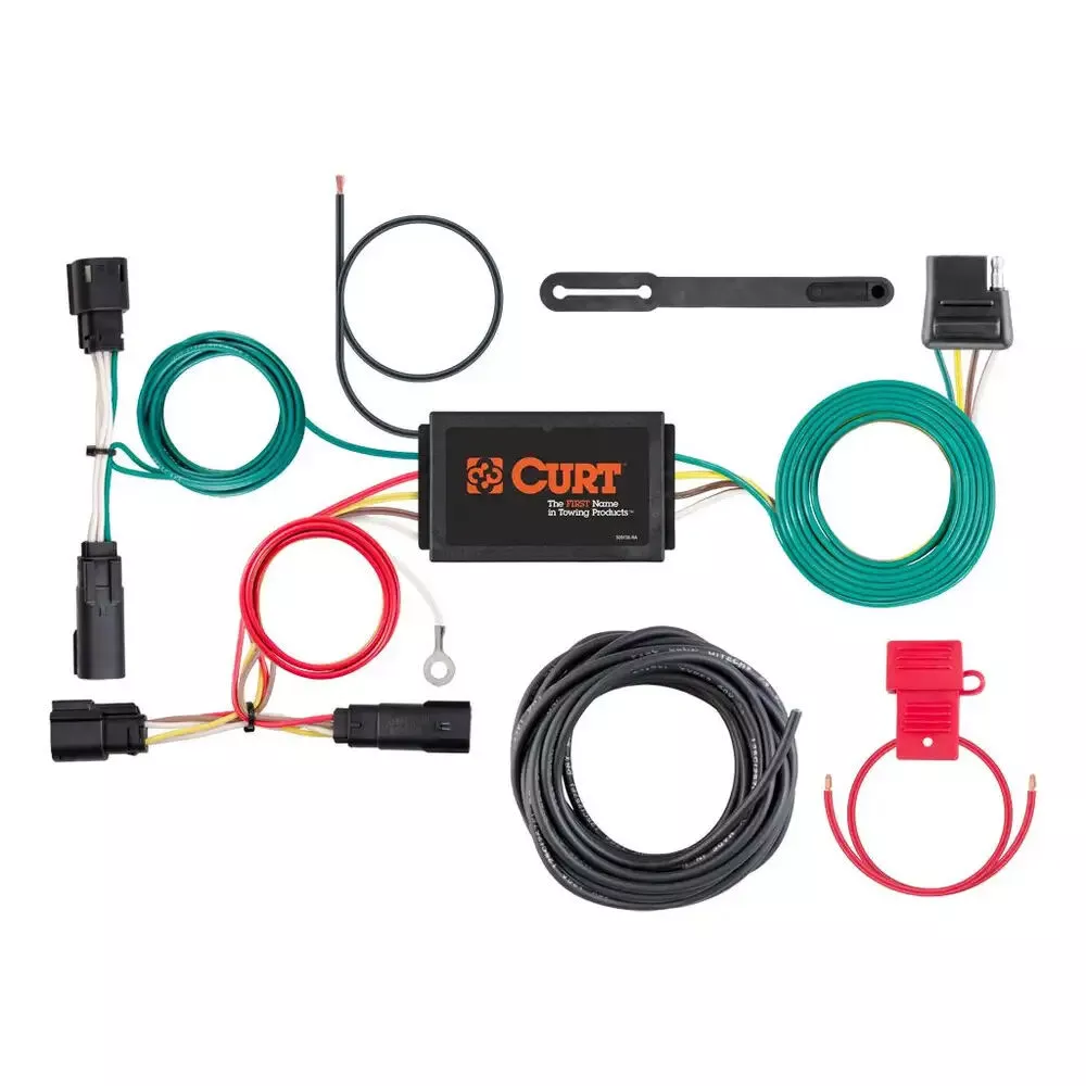 CURT 56320 Custom Wiring Harness, 4-Way Flat, Select Ford Escape