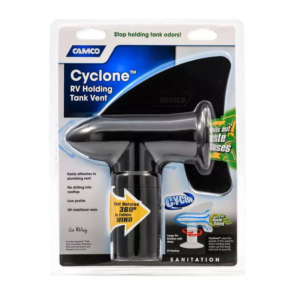 Cyclone Sewer Vent Black