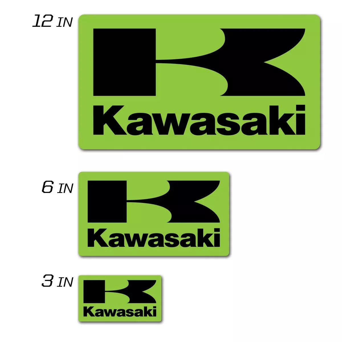 D-COR KAWASAKI ICON DECAL 12" - 862-20110