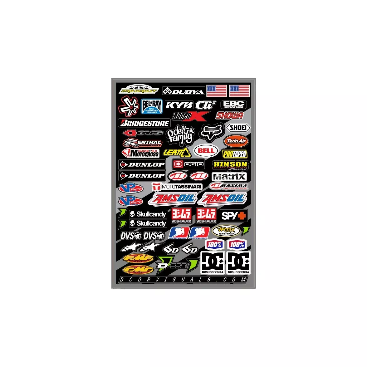 D-COR MISC LOGOS DECAL SHEET 12"X18" - 862-90105