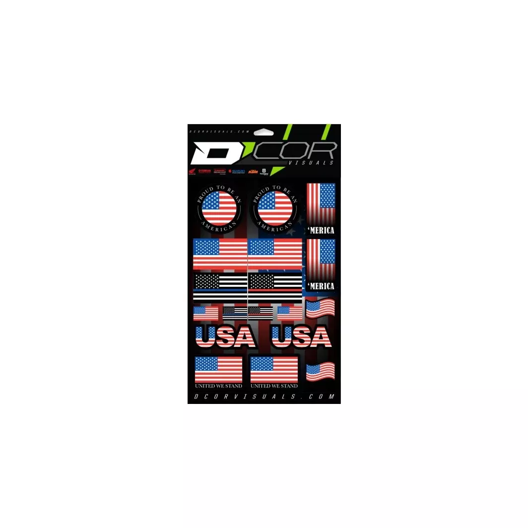 D-COR USA STICKER SHEET - 862-90120