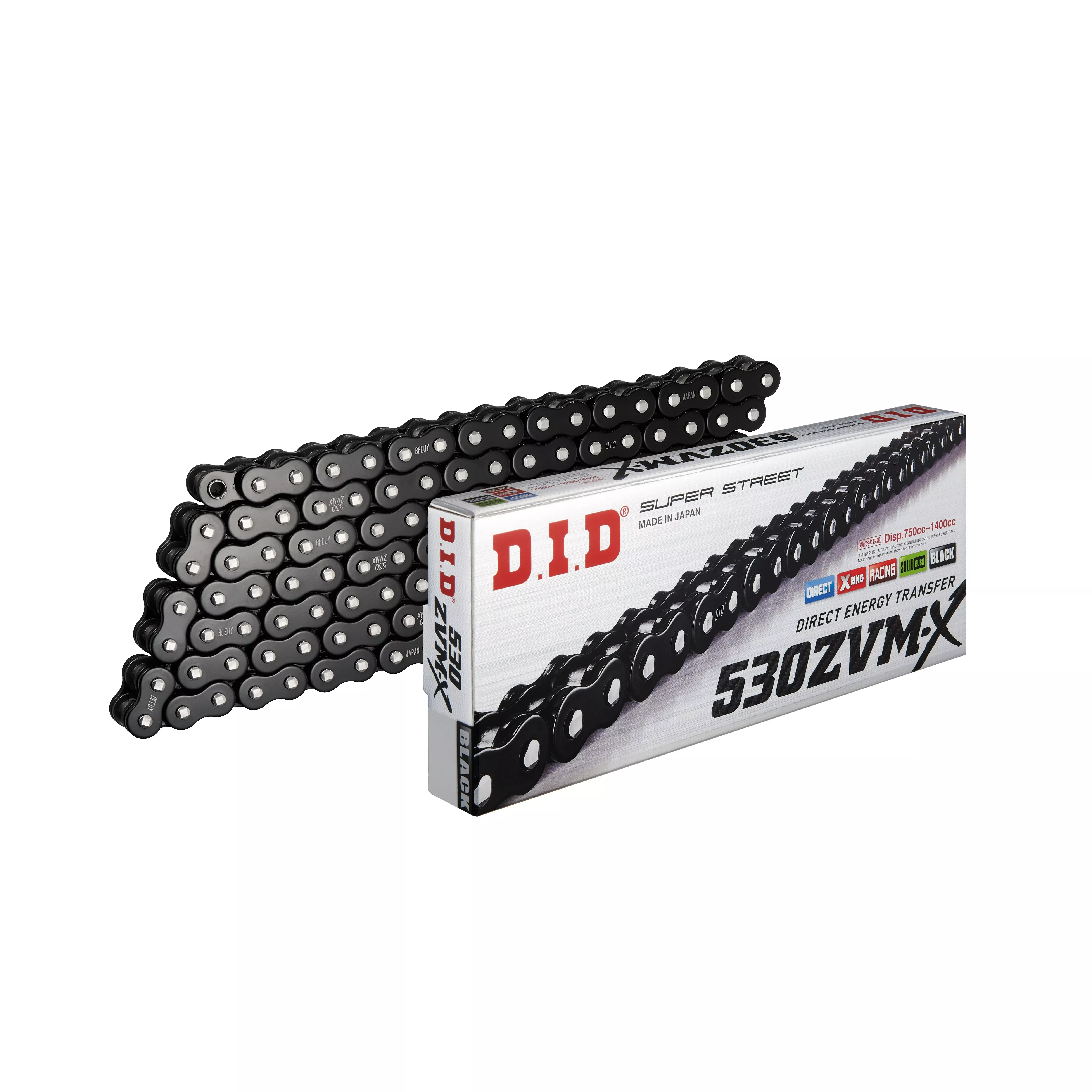 D.I.D SUPER STREET 530ZVMX-120 BLACK/BLACK - 690-64120BK