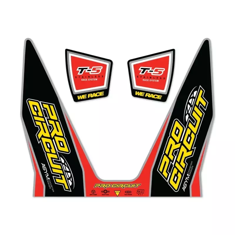 DC12T5 T 5 Decals Replacement Muffler Stickers