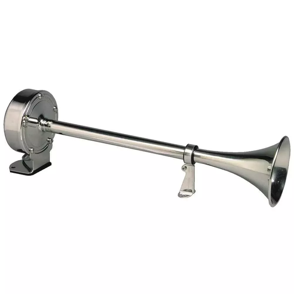 Deluxe All-Stainless Single Trumpet Horn - 12V
