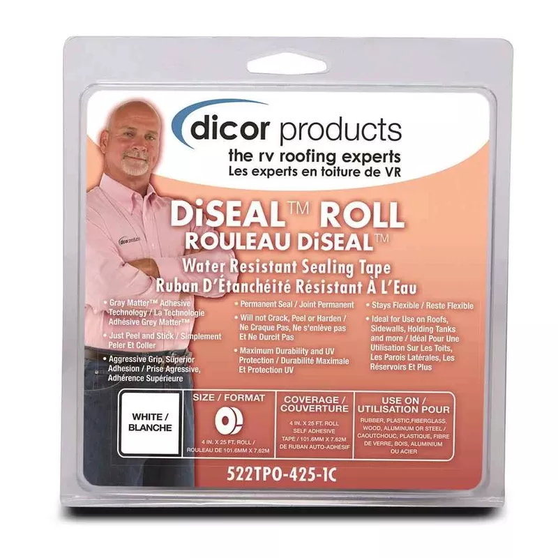 Dicor 522TPO-425-1C Roof Repair Tape White 4"X25'