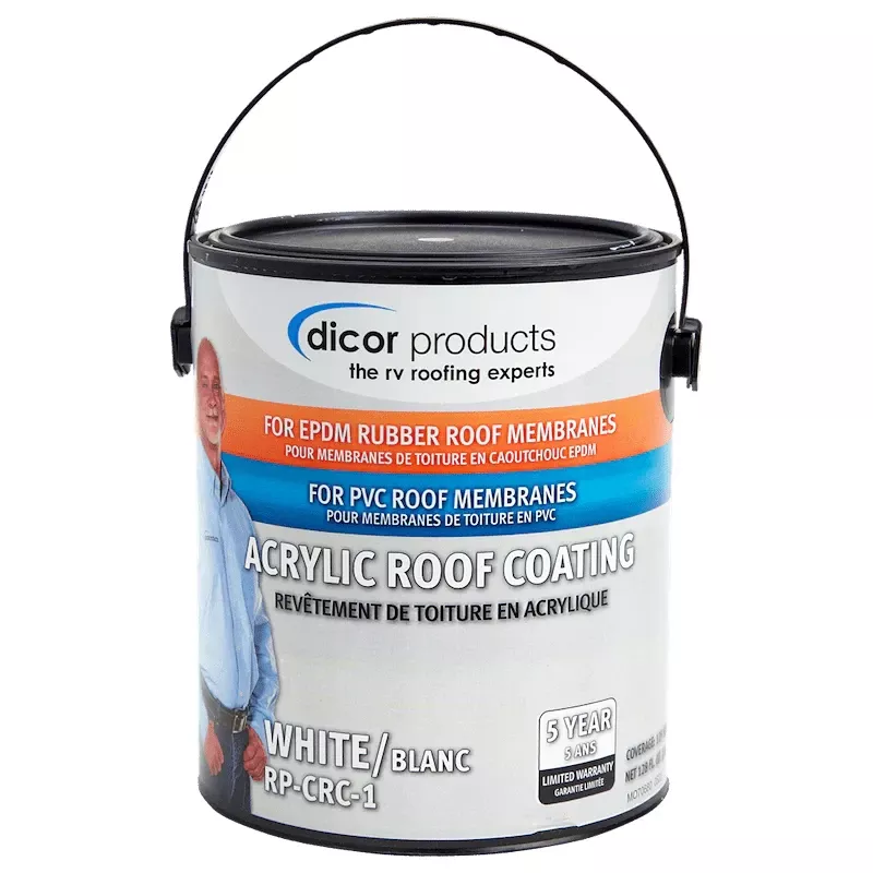 Dicor RP-CRC-1 EPDM Insulating Acrylic Roof Coating, White - 1 Gallon